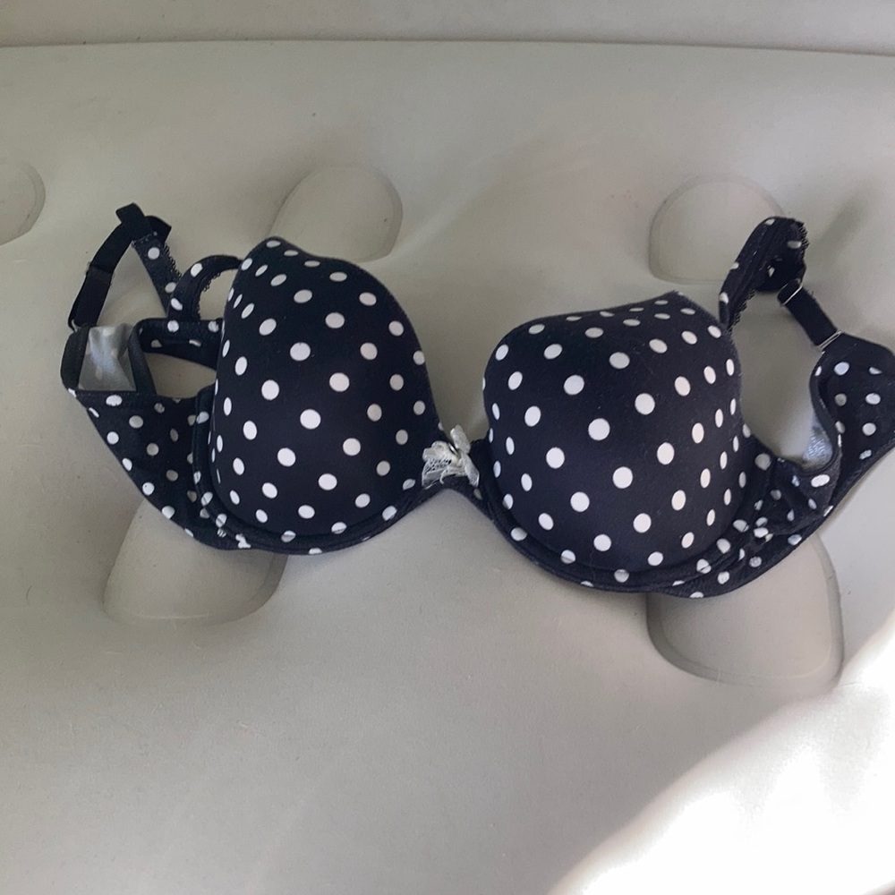 Victoria’s Secret Black and white polka dot bra